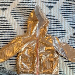 Disney Shimmering Gold Kids Puffer Jacket